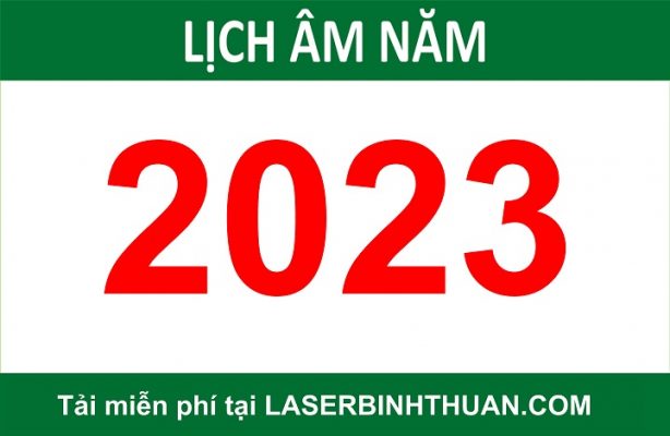 File vector lịch số âm 2023 miễn phí | laser binh thuan