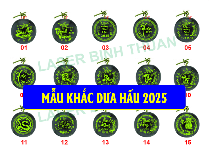 Mẫu khắc dưa hấu 2025